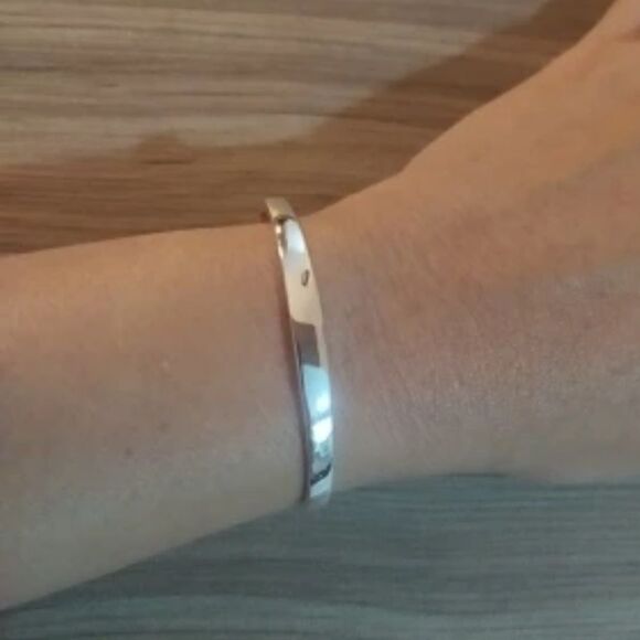 #21 ✨Restocked✨NEW 925 Sterling Silver Simple Cuff Bracelet - Picture 5 of 9